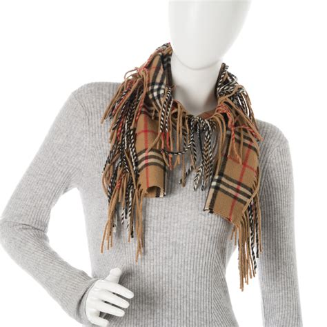 burberry cashmere fringe scarf